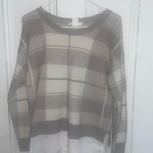 Anthropologie Plaid Sweater